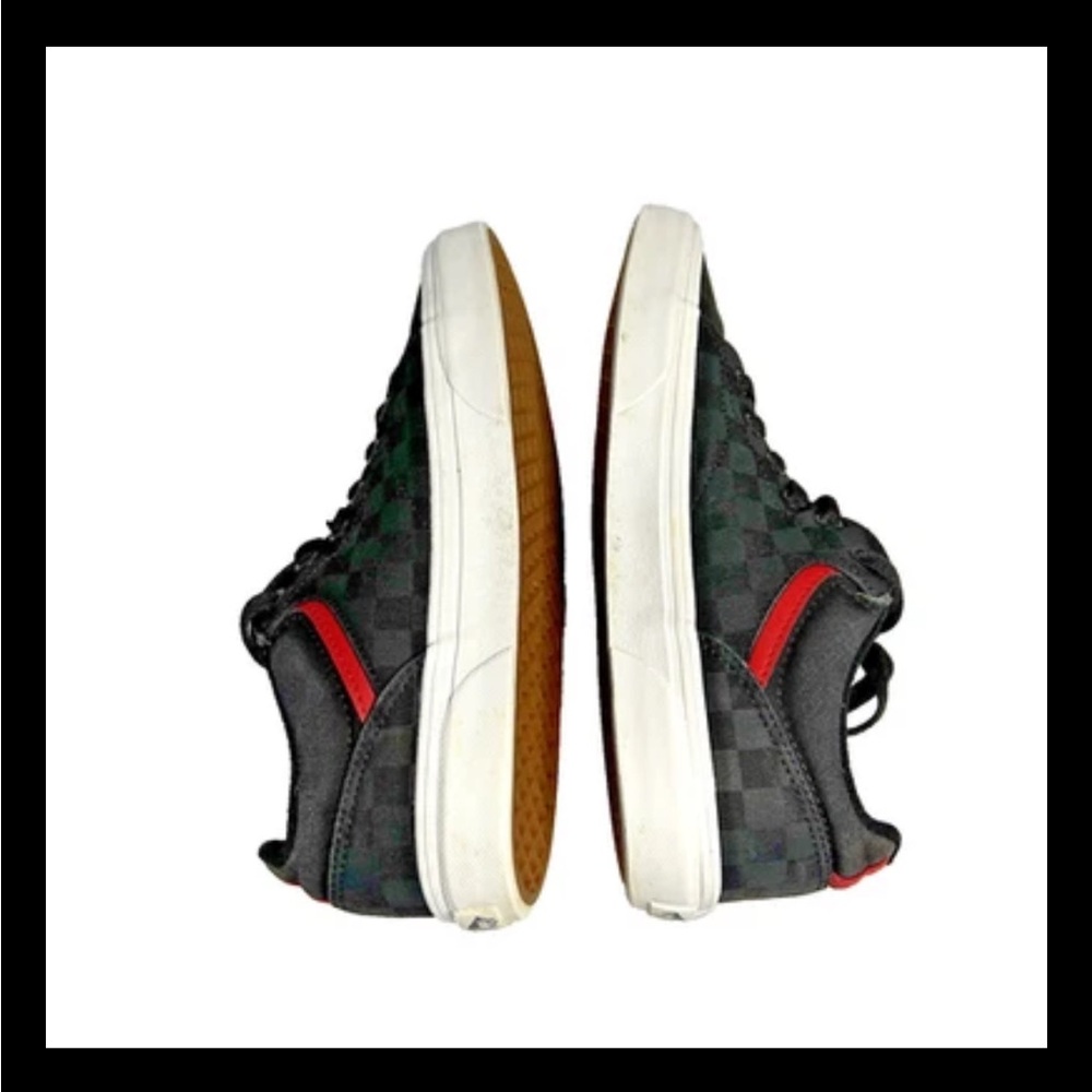 Vans Off The Wall Seldan Black & Red Checkerboard Skate Sneakers Womens 8.5 M 7 - Picture 9 of 12
